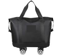 Borsa for bagagli espandibile con ruota universale da viaggio for viaggi d'affari di grande capacità for la separazione materiali asciutti e bagnati Per Sport Fitness(Black)