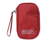 Borsa for cavi Borsa elettronica Accessori elettronici Organizzatore for cavi portatile Organizzatore for cavi da viaggio Custodia for cavi for stick Power Bank Organizer Cavi(Wine red,1pc)