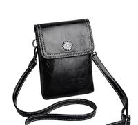 Borsa for cellulare versatile, semplice e di grande capacità for le donne, mini borsa a tracolla for riporre i soldi(Black)