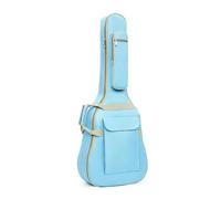Borsa for chitarra da 41 pollici con doppia tracolla, spugna spessa 10 mm, maniglia laterale, zaino portatile, confortevole e impermeabile(Blue)