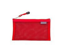 Borsa for cosmetici semplice da viaggio casual for cancelleria con cerniera di grande capacità Borse for il lavaggio portatili custodia trasparente for trucco(Red)