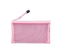 Borsa for cosmetici semplice da viaggio casual for cancelleria con cerniera di grande capacità Borse for il lavaggio portatili custodia trasparente for trucco(Pink)