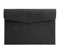 Borsa for documenti in pelle A4 semplice di grande capacità Valigetta moda Dati Contratto for for fatture Organizzatore carta for ufficio File espandibile(Black)