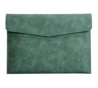 Borsa for documenti in pelle A4 semplice di grande capacità Valigetta moda Dati Contratto for for fatture Organizzatore carta for ufficio File espandibile(Green)