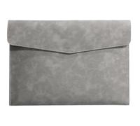 Borsa for documenti in pelle A4 semplice di grande capacità Valigetta moda Dati Contratto for for fatture Organizzatore carta for ufficio File espandibile(Gris)