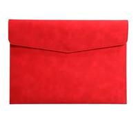 Borsa for documenti in pelle A4 semplice di grande capacità Valigetta moda Dati Contratto for for fatture Organizzatore carta for ufficio File espandibile(Red)