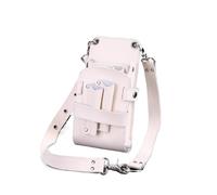 Borsa for forbici da parrucchiere in pelle con clip, custodia for barbiere e cintura in vita Per Saloni(Beige)