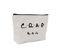Borsa for il trucco con motivo a lettere, borsa for il trucco ecologica e riutilizzabile, organizer con cerniera for cosmetici, regali unici for le donne