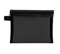 Borsa for il trucco in rete 1/6 pezzi Borse for cosmetici trasparenti Borsa da viaggio portatile Nera Piccola grande Custodia for organizer da toilette Custodia for rossetto,1 pz)(Black(l),6pcs)