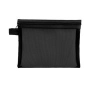 Borsa for il trucco in rete 1/6 pezzi Borse for cosmetici trasparenti Borsa da viaggio portatile Nera Piccola grande Custodia for organizer da toilette Custodia for rossetto,1 pz)(Black(m),6pcs)
