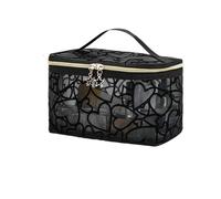 Borsa for il trucco Mesh Love Storage portatile(Size 1)