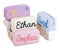 Borsa For Il Trucco Personalizzata Con Nome In Filato, Astuccio In Velluto A Coste Extra Large Personalizzato Fatto A Mano, Astuccio For Matite Personalizzato, Regalo For Il Ritorno A Scuola