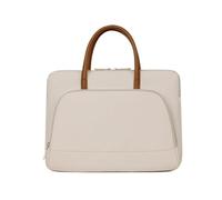 Borsa for laptop in tessuto Oxford bianco sporco, semplice valigetta for pendolari con maniglia Custodia per PC(Piccolo)
