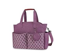 Borsa for mamma a tracolla portatile Borsa for ciuccio geometrica stampata Borsa da viaggio for mamma impermeabile all'aperto Borsa for pannolini con separazione bagnata e asciutta Organizzatore di bo