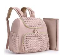 Borsa for mamma Borsa da viaggio for maternità leggera di grande capacità Borsa for passeggino for bambini Borse da appendere Zaino for maternità da donna Per La Raccolta Di Salviette, Pannoli(Pink)
