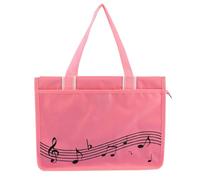 Borsa for musica for pianoforte - Borsa a tracolla in nylon con note, tasti del pianoforte, stampa di libri, borsa a tracolla, grande capacità, chiusura con cerniera, borsa a mano(D)