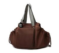 Borsa for palestra di fitness zaino da viaggio in cameriere in nylon borsetto (marrone)