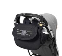 Borsa for pannolini Borsa da viaggio for mamma di grande capacità Borsa for maternità universale for passeggino for bambini Per La Raccolta Di Salviette, Pannoli(Black)