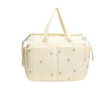 Borsa for pannolini ricamata floreale/orso Borsa for pannolini di grande capacità for le mamme Custodia portatile for organizer for pannolini for bottiglie Borsa for passeggino for bambini Per La Racc