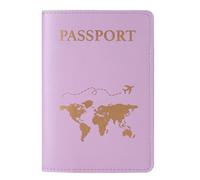 Borsa for passaporto, custodia protettiva, custodia for documenti d'identità, porta passaporto, borsa da viaggio for documenti d'identità, portafoglio da viaggio sottile piccoli portafogli(Lila)