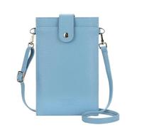 Borsa for telefono in pelle premium da donna con tracolla regolabile, portafoglio for cellulare, borsa da viaggio quotidiana, borsa con clip for carte, dispositivo di archiviazione essenziale(Blue)