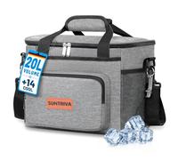 Borsa Frigo 20L per Uomini e Donne Impermeabile e Pieghevole Grigo