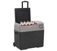 Borsa Frigo con Manico e Ruote Nera e Grigia 40 L Polipropilene