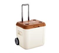 Borsa Frigo Rigida, Box Isotermico, Marrone e bianco | Guarnizione in gomma, Contenitore isolante, Gite fuori porta, Per professionisti