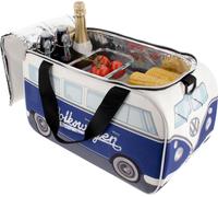 Borsa frigo Vw Collection in formato T1 Bulli 25 litri bianca / blu