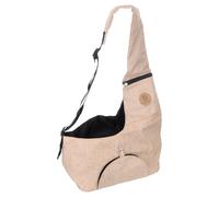 Borsa Frontale Flamingo Kanga Beige Per Cani, Cintura Regolabile, 44x20x20cm