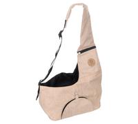 Borsa Frontale Flamingo Kanga Beige Per Cani, Cintura Regolabile, 44x20x20cm