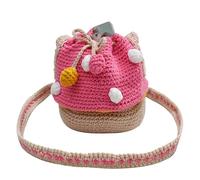 Borsa fungo da donna - Piccola borsa a forma di fungo per portafoglio | Borsa a tracolla a maglia, portafoglio lavorato a maglia, multifunzionale per le donne, Colore: rosa., descrizione