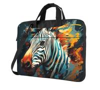Borsa funzionale sveglia e leggera del computer portatile della stampa animale astratta della zebra per il vario computer portatile, Nero , 15.6 inch