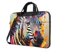 Borsa funzionale sveglia e leggera del computer portatile della stampa animale astratta della zebra per il vario computer portatile, Nero , 15.6 inch