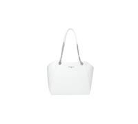 Borsa Gaelle Paris shopping con logo in metallo GAACW02107 bianco