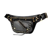 Borsa generico Belt Fanny Pack - Borsa Fanny, Moda Steampunk Cassaforte Pacchetto da Viaggio, Borsa a tracolla per Donne, Lavoro di Fanny, Spiaggia, Escursionismo, Incontri, Viaggi, V, Nero , Se