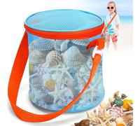 Borsa Giochi Spiaggia Rete Giocattoli Sabbia Sacca Borse Mare Bambini Beach Bag Con Spallacci Regolabili E Cerniere, Ideale per Le Vacanze Al Mare, Adatto Sia a Ragazzi Che a Ragazze