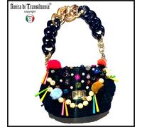 borsa gioiello da donna pochette piccola MINI elegante catena pendenti strass