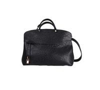 Borsa giulia in vera pelle, colore nero