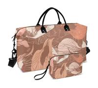 Borsa grande arancione con fiori che cadono con rotti, borsa da palestra, borsa da palestra con borsa da toilette per sport multifunzionale, Fiori cadenti arancioni rotti, 1 size