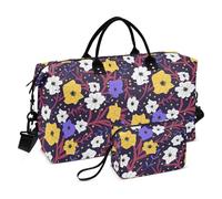 Borsa grande colorata Lilly floreale bordeaux viola borsa per il weekend durante la notte borsa da allenamento con cinghia regolabile per viaggio multifunzionale maletas para gimnasio