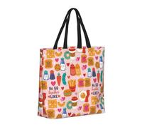 Borsa grande da donna riutilizzabile con cerniera borse da spiaggia da donna bella borsa per cibo uova pane patatine fritte mamma adatta per ospedale spiaggia viaggi shopping