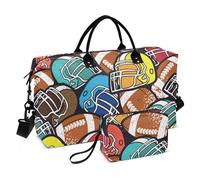 Borsa grande da portare con sé il pallone da football americano, impermeabile, borsa sportiva da palestra con cinghia regolabile per escursioni, Calcio americano, 1 Size