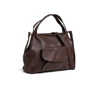 Borsa grande in pelle, a tracolla, Automn Marrone TU