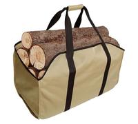 Borsa grande per legna da ardere in Oxford resistente e impermeabile - Ideale per camino e attività all'aperto, anche come cestino per la spesa o borsa tote (kaki)