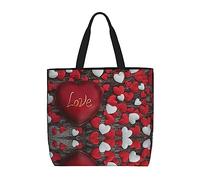 Borsa grande per San Valentino Borsa grande per la spesa per lo shopping da lavoro in spiaggia