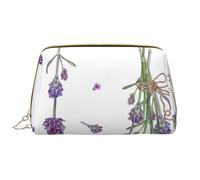 Borsa grande per trucco, Borsa per cosmetici in pelle Borsa da viaggio per articoli da toeletta Borsa per trucco, Lavande Sulla Provenza Colorata D'epoca