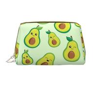 Borsa grande per trucco, Borsa per cosmetici in pelle Borsa da viaggio per articoli da toeletta Borsa per trucco, Simpatico avocado stampato