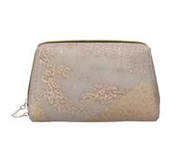 Borsa grande per trucco, Borsa per cosmetici in pelle Borsa da viaggio per articoli da toeletta Borsa per trucco, Argyle in marmo oro rosa ramato e cipria