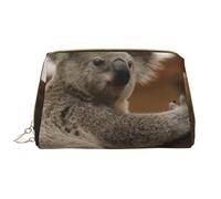 Borsa grande per trucco, Borsa per cosmetici in pelle Borsa da viaggio per articoli da toeletta Borsa per trucco, Koala carino sull'albero
